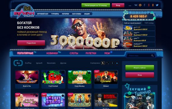 Особенности игрового заведения Вулкан 24