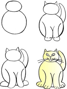 Как нарисовать кошку поэтапно
