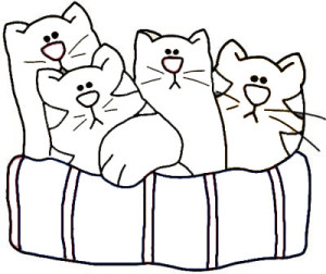 Трафареты кошек для рукоделия