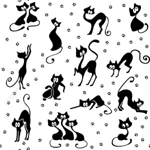 Трафареты и шаблоны кошек для рукоделия