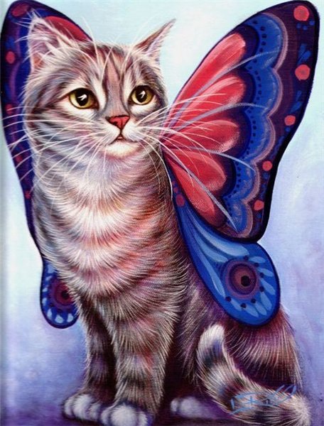 Мастер класс – кошка с крыльями бабочки
