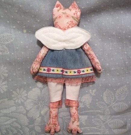 Тильда Розовая-кошка