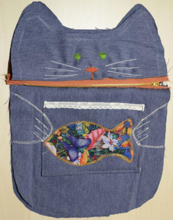 рюкзак Кот с рыбкой